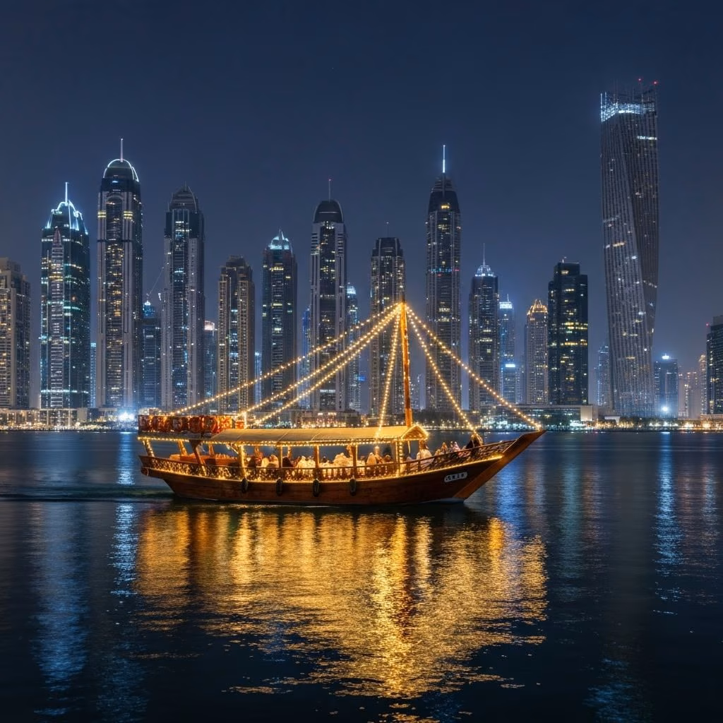 Dhow cruise dinner experience Dubai easy booking